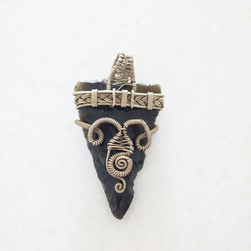 Handcrafted Obsidian Pendant - Picture 3 of 3